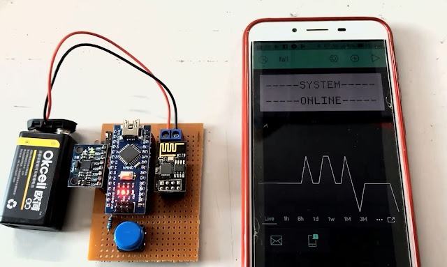 Fall Detected Using Blynk send Notification and Email